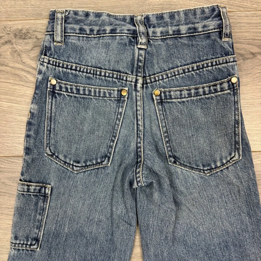 Vintage GAP Toddler 4Y Denim Jeans Fall 07 Patched Knees Blue Cotton Workwear‎